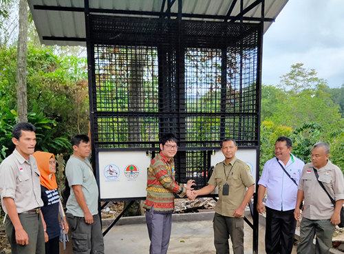 The Wildlife Authority (BBKSDA) Region III Padangsidimpuan Inaugurates Construction of a Holding Cage in Sipirok (November 11, 2019)