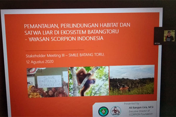 Stakeholders Meeting of The Working Group of Batang Toru Sustainable Management: Mapping activities of the parties (August 12, 2020)